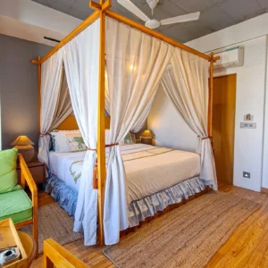 Poster Curtain Bed Satin Room